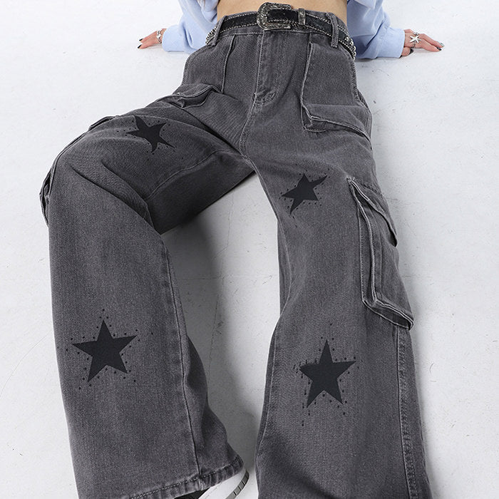 Downtown Girl Star Baggy Jeans