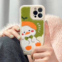 Duck Embroidery iPhone Case