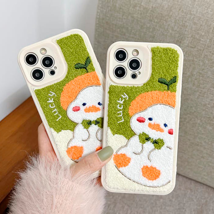 Duck Embroidery iPhone Case