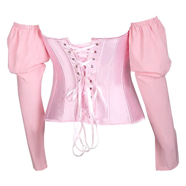 Fairycore Long Sleeve Corset Top