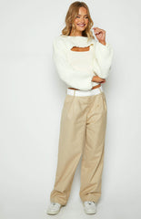 Ferla Cream Knit Shrug