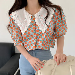 Floral Collar Shirt