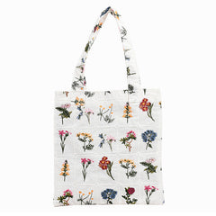 Floral Embroidered Tote Bag