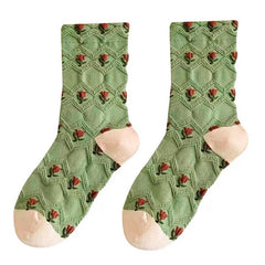 Floral Embroidery Socks