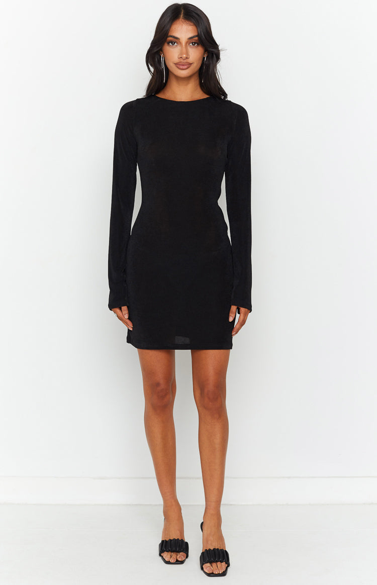 Florence Black Lace Up Mini Dress
