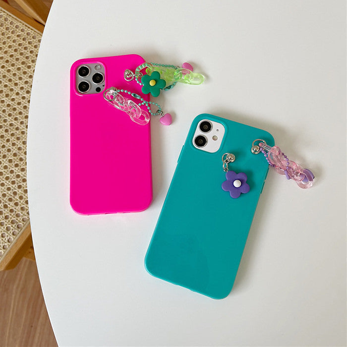 Flower Arcylic Chain iPhone Case