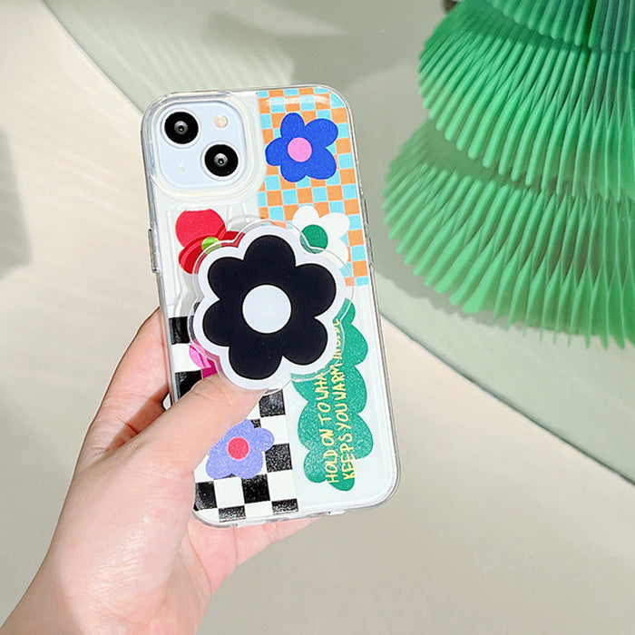 Flower Checkered iPhone Case