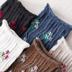 Flower Embroidery Socks