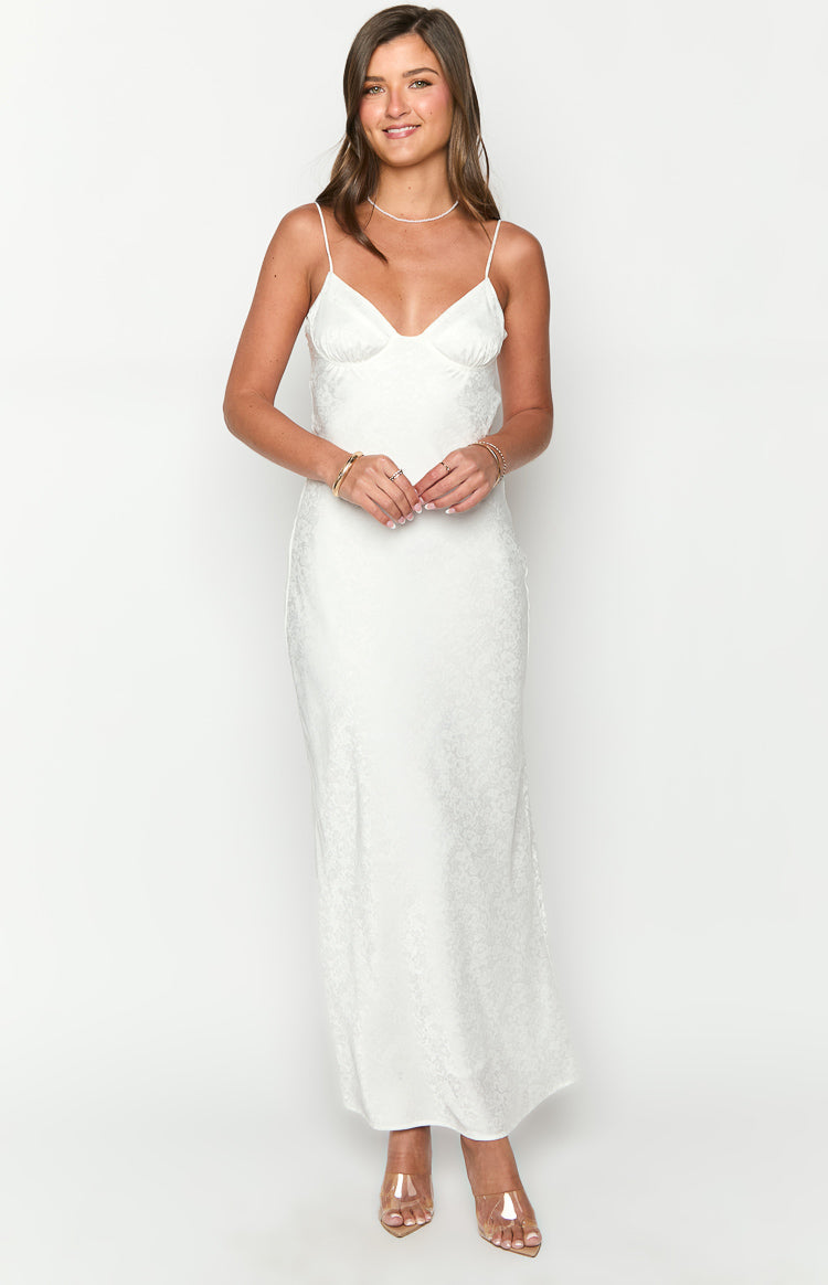 Gloria White Maxi Dress
