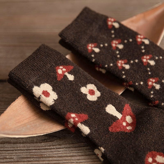 Goblincore Mushroom Socks