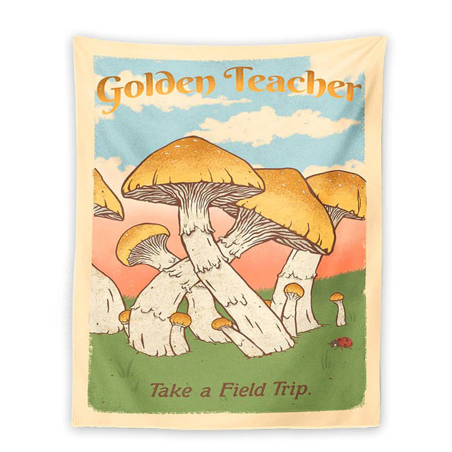 Golden Teacher Wall Tapestry 🍄