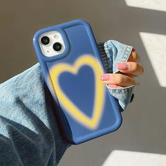 Gradient Heart Blue iPhone Case