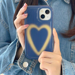 Gradient Heart Blue iPhone Case