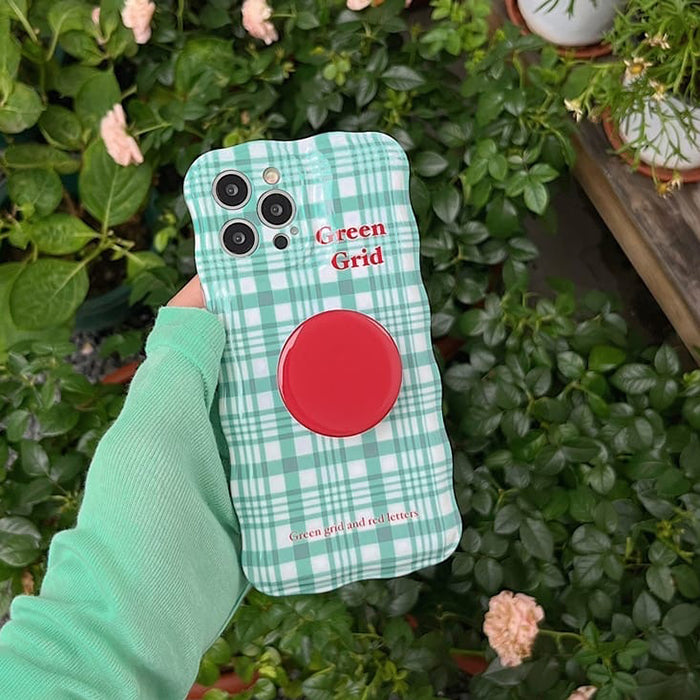 Green Grid iPhone Case