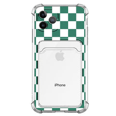 Green Plaid Photo Holder iPhone Case