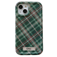 Green Plaid iPhone Case