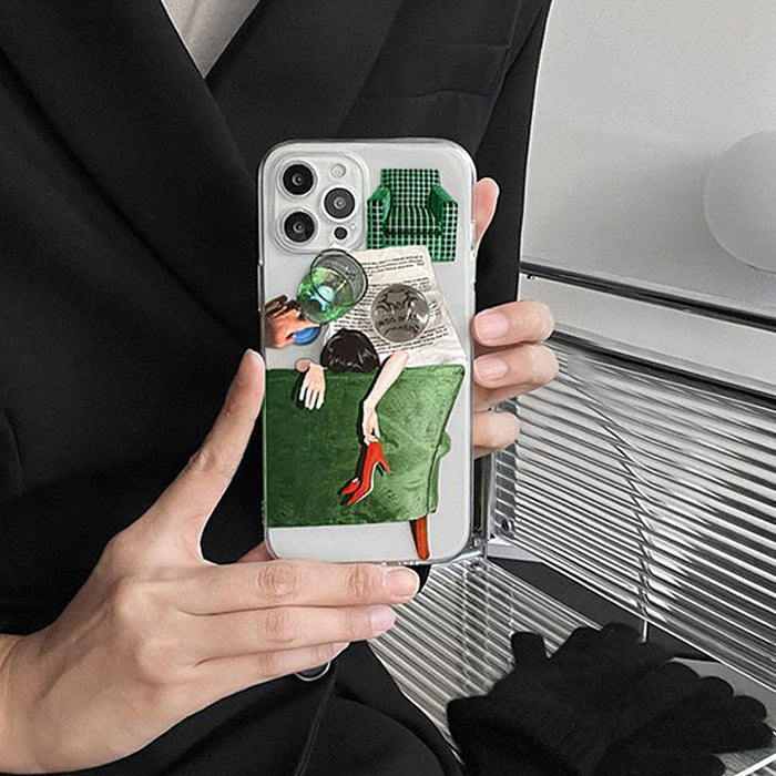 Green Sofa iPhone Case