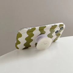 Green Wave Pattern iPhone Case