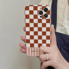 Groovy Mirror Checker iPhone Case