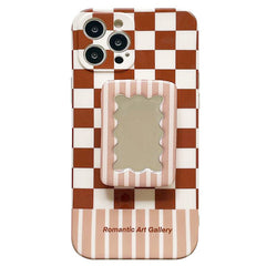 Groovy Mirror Checker iPhone Case