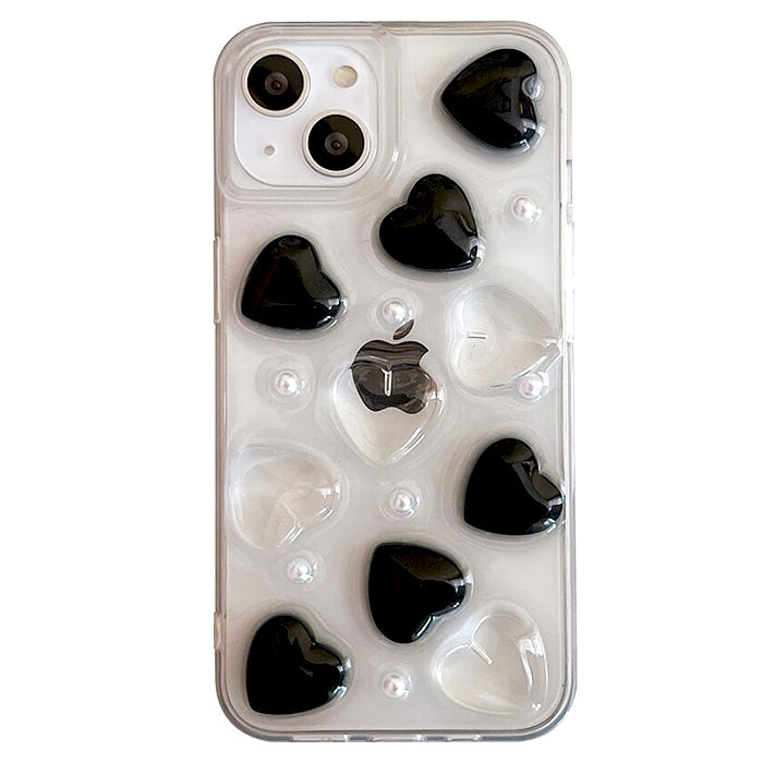 Grunge Hearts iPhone Case