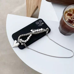 Grunge Pearl Chain iPhone Case