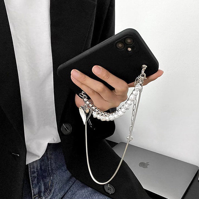 Grunge Pearl Chain iPhone Case