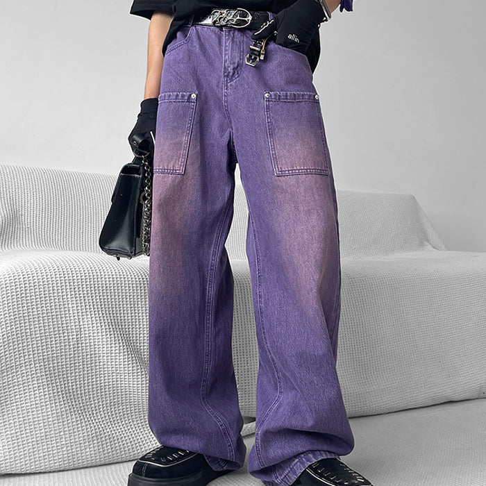 Grunge Purple Baggy Jeans