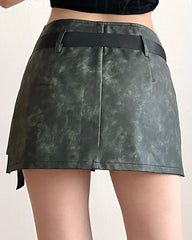 Grunge Aesthetic Safety Belt Wrap Skirt