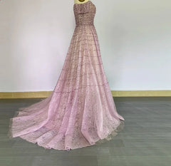 Sequined Handmade Off Shoulder Short Sleeves Beading Gowns