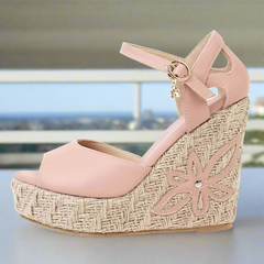 Wedge Sandals Knitted Platform Gladiator Shoes