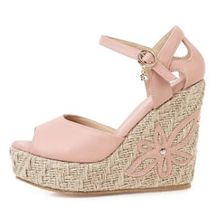 Wedge Sandals Knitted Platform Gladiator Shoes