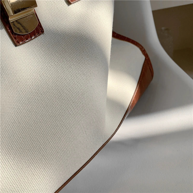 Big Patchwork Canvas Tote Bag