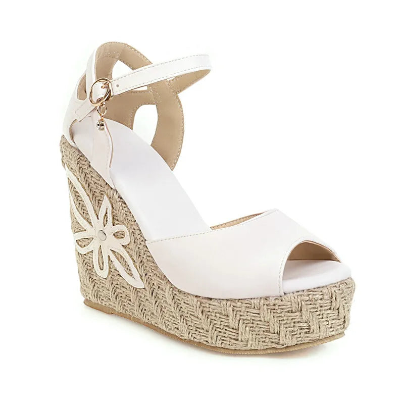 Wedge Sandals Knitted Platform Gladiator Shoes