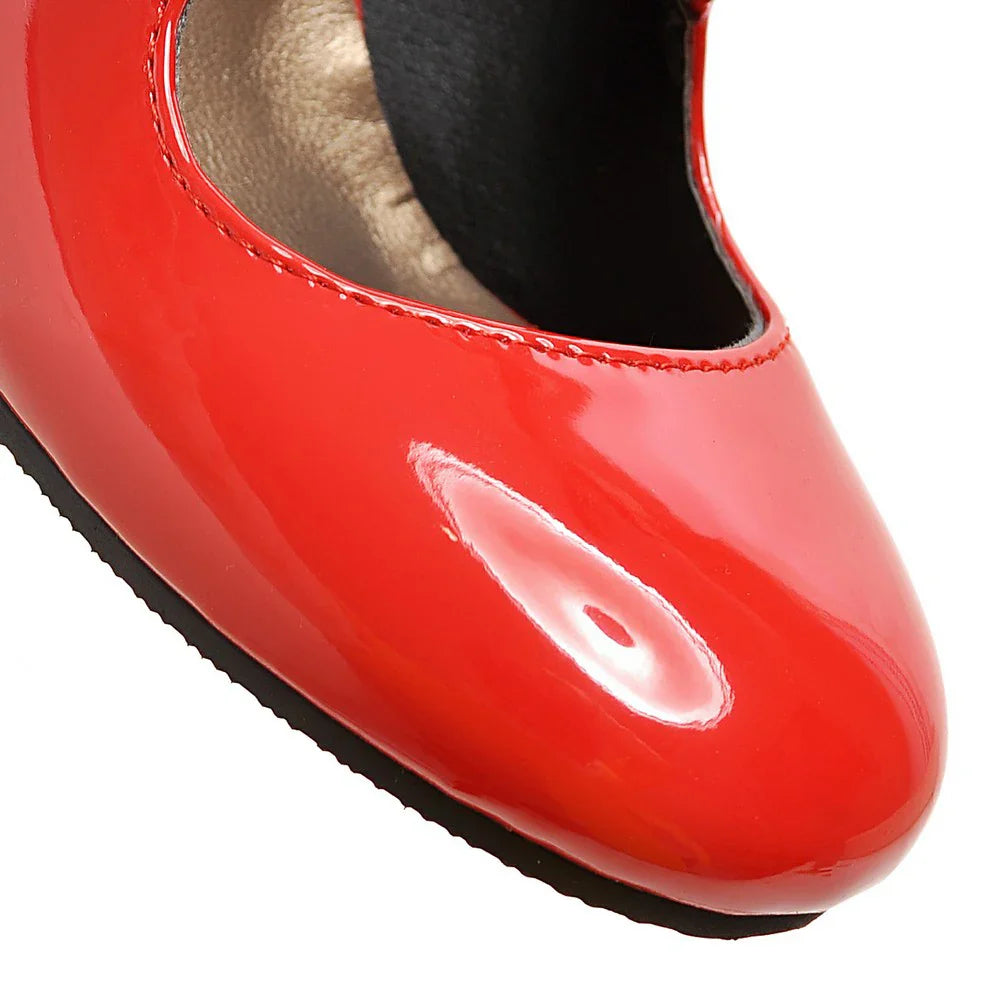 Platform Heel Mary Janes Pumps Shoes