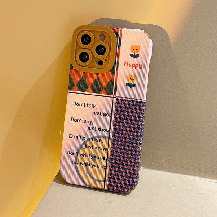 Happy Patchwork iPhone Case