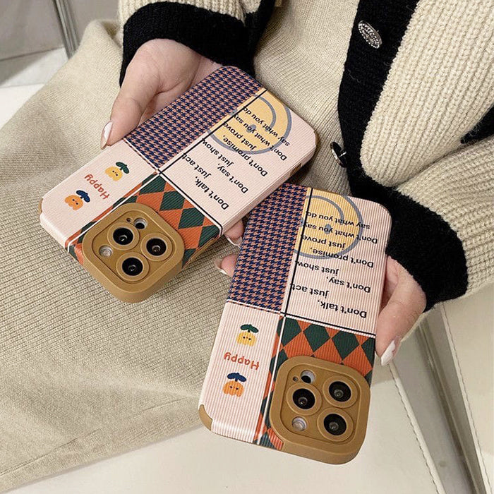 Happy Patchwork iPhone Case