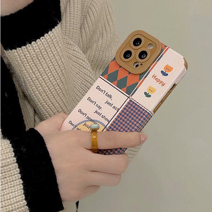 Happy Patchwork iPhone Case