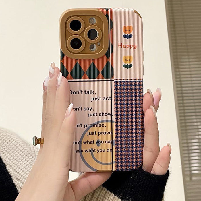 Happy Patchwork iPhone Case