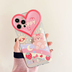 Happy Rainbow Bear iPhone Case