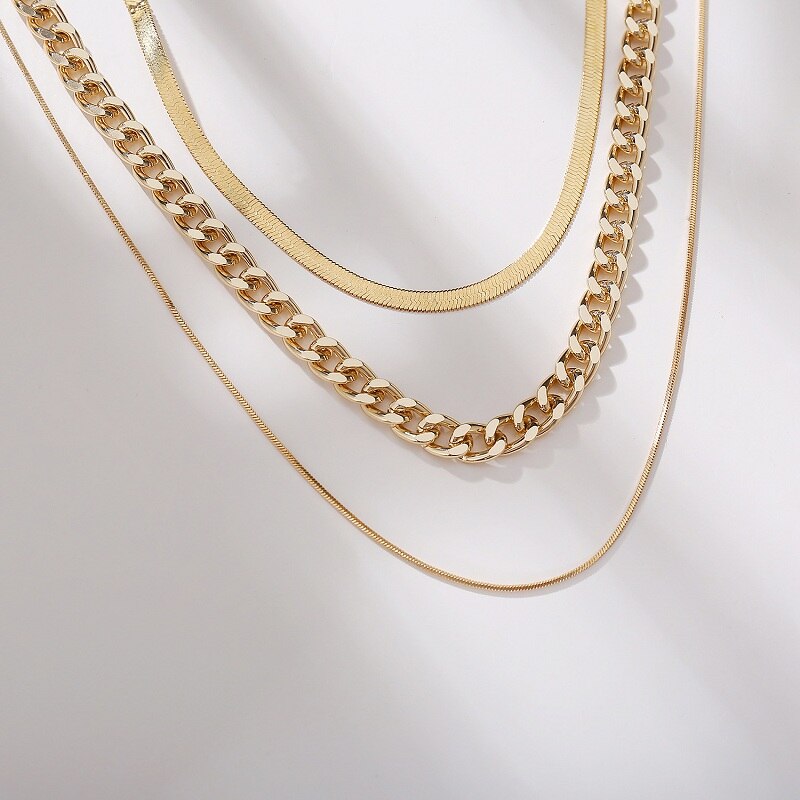 Multi-layer Golden Chain Necklace
