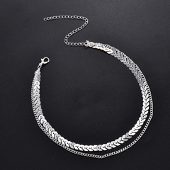 Double Layers Snake Arrow Choker Necklace