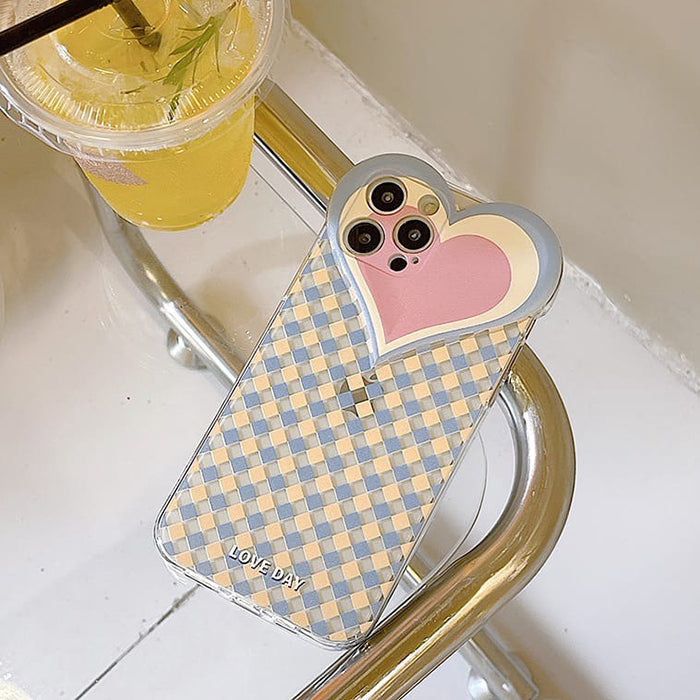 Heart Argyle iPhone Case