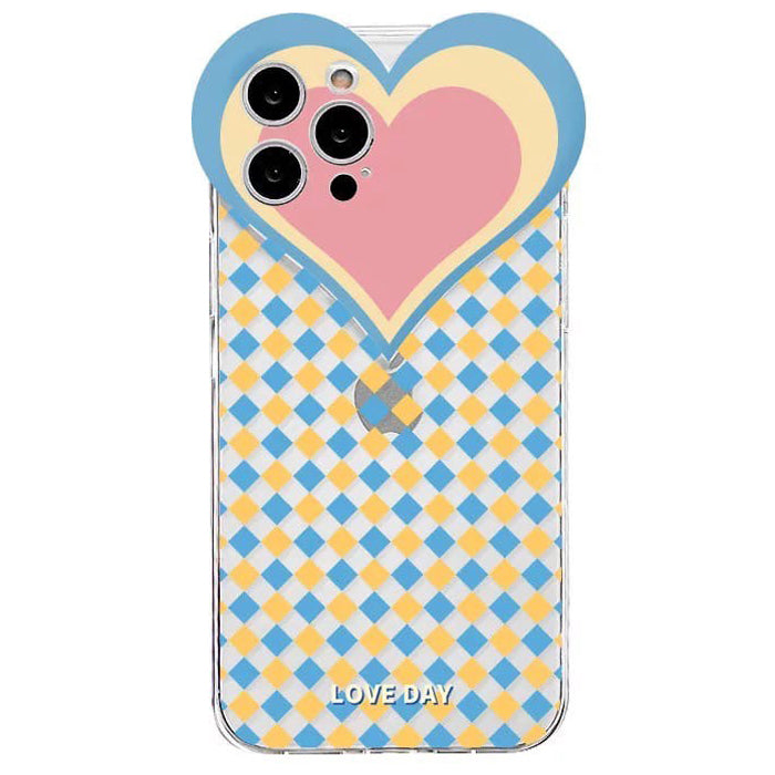 Heart Argyle iPhone Case