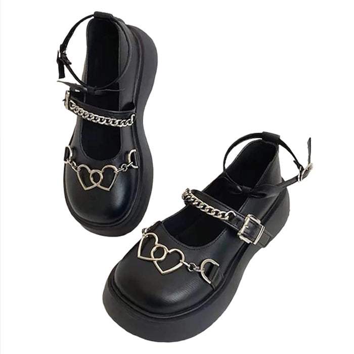 Heart Chain Chunky Sandals