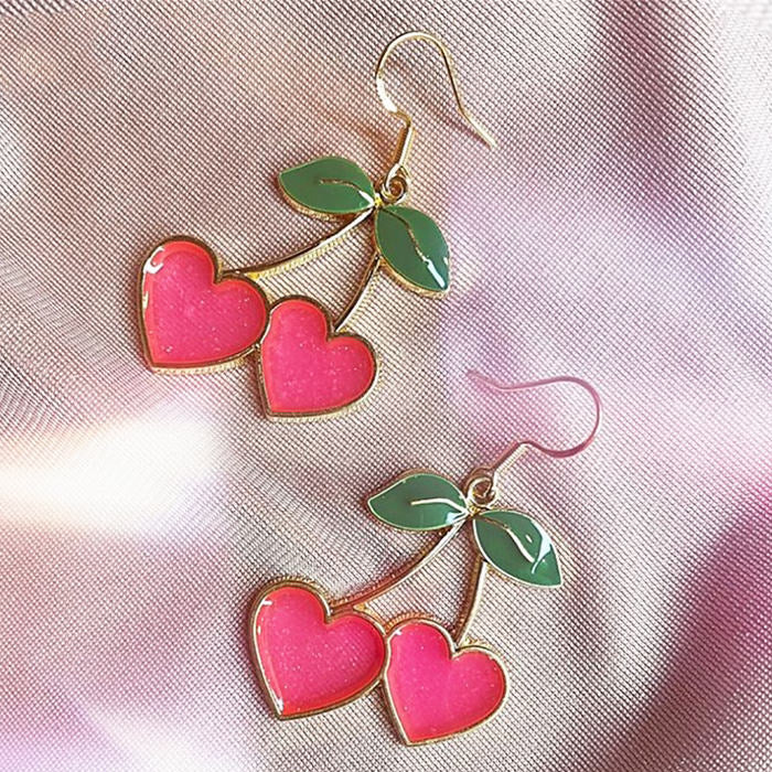 Heart Cherry Earrings