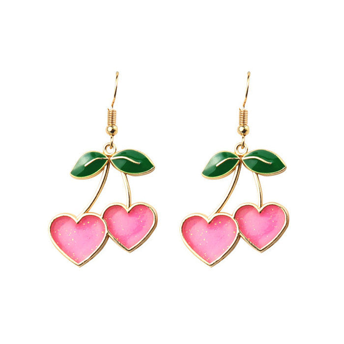 Heart Cherry Earrings