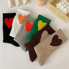 Heart Embroidery Socks