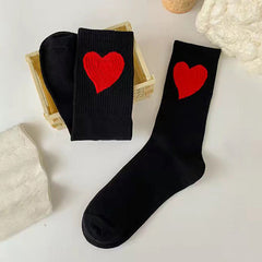 Heart Embroidery Socks