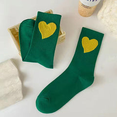 Heart Embroidery Socks